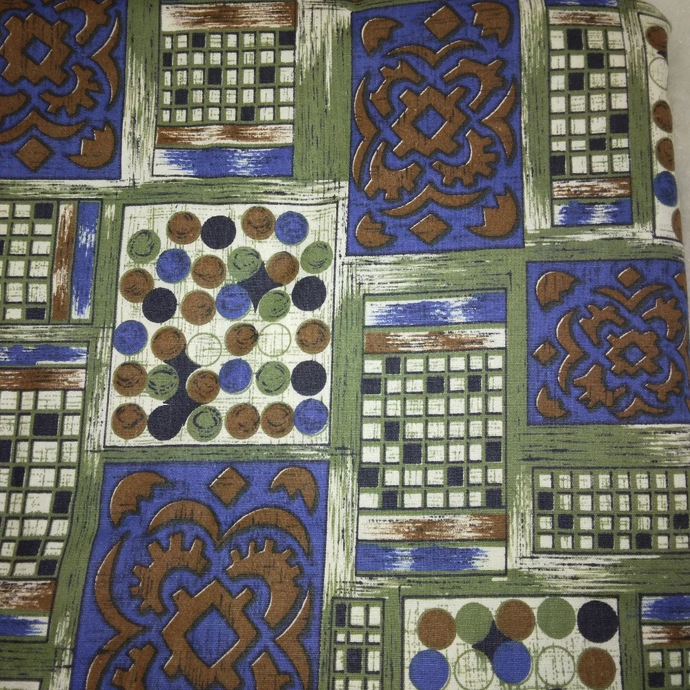 FABRIC Vintage Cotton Fabric, abstract design 1.25 yards